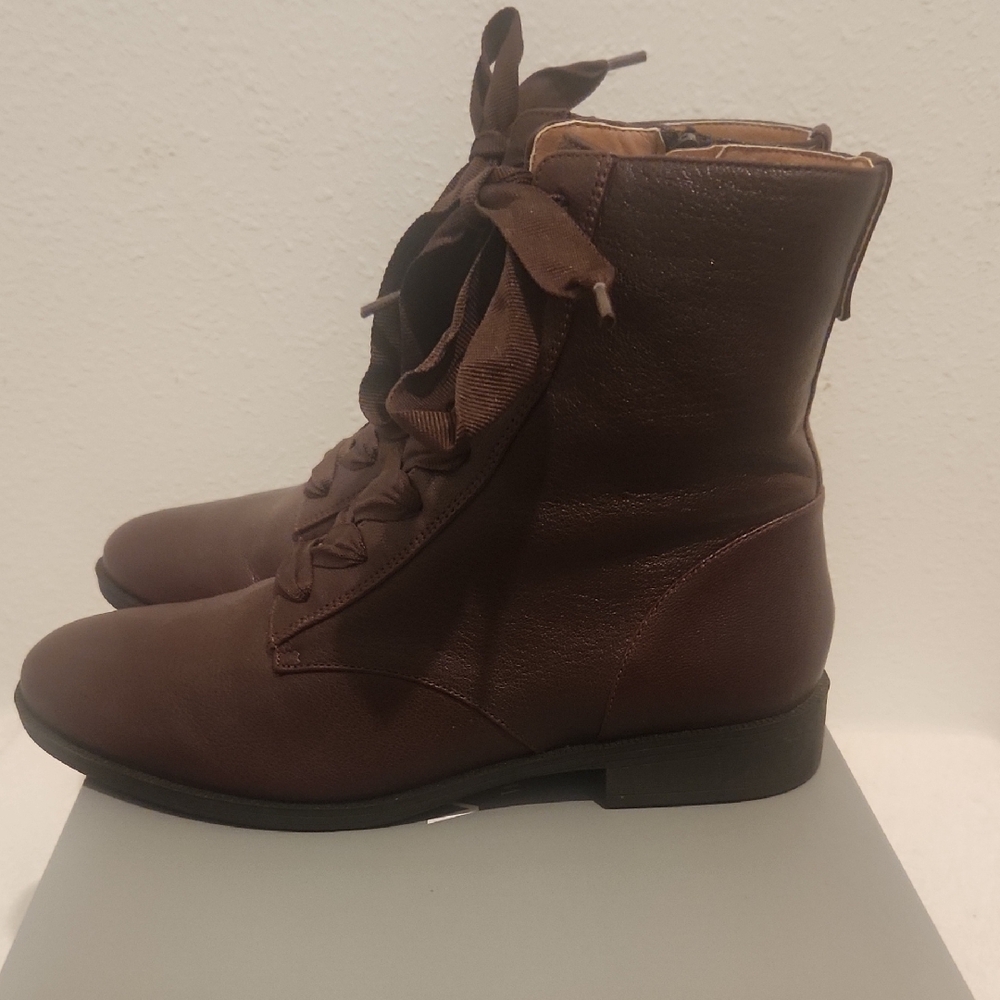 Vionic Dark Brown Lace-Up Boots for Women - Picture 3 of 12